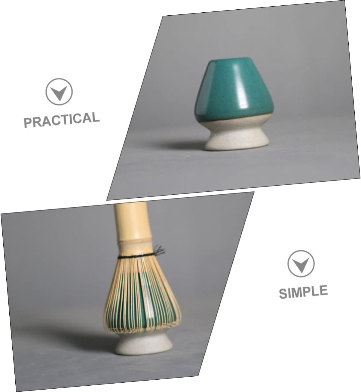 SHOWERORO Japanese Style Matcha Whisk Holder Ceramic Decorative Matcha Powder Cup for Japanese Matcha Preparation Matcha Whisk Stand for Traditional Tea Ceremony image number 3