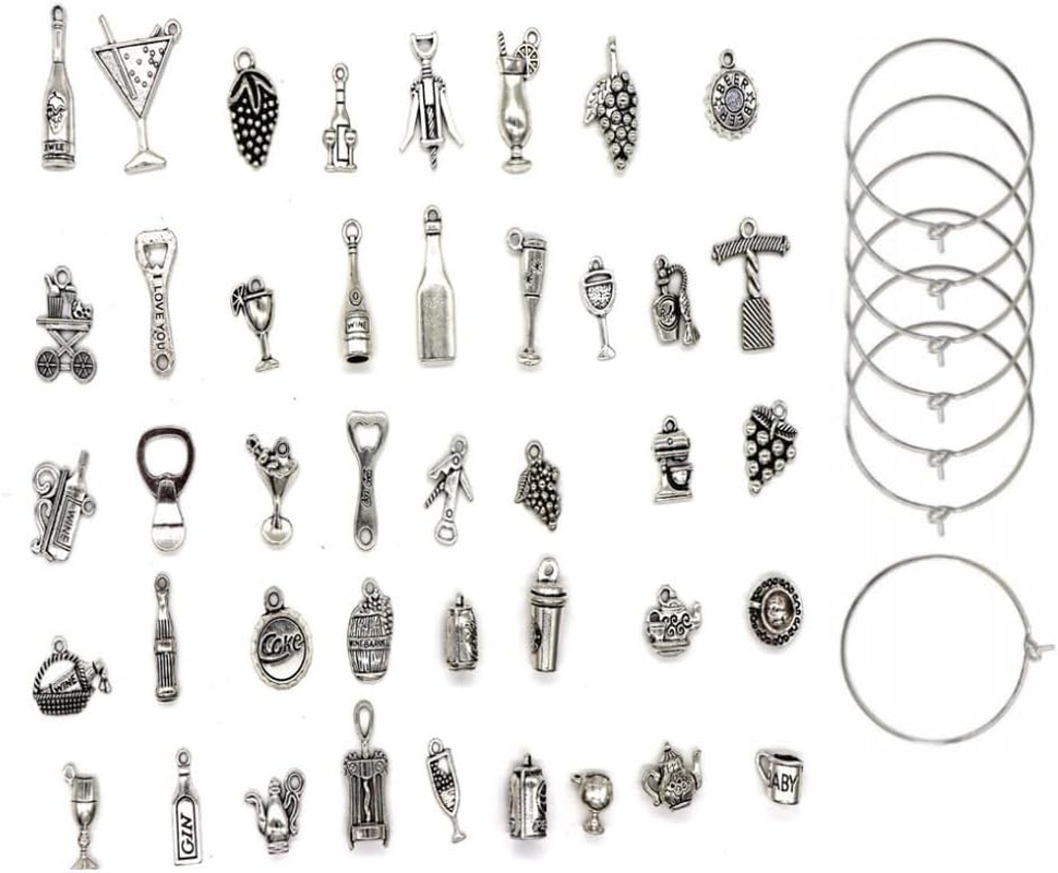 DACUAN Wine Glass Pendant Accessory, 25Mm for Christmas and Thanksgiving Wine Party Decoration image number 5