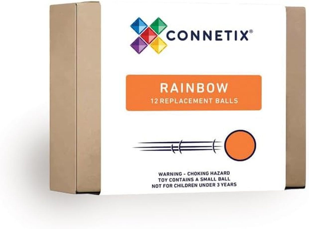 CONNETIX Magnetic Tiles Rainbow Ball Pack, 12 Pieces