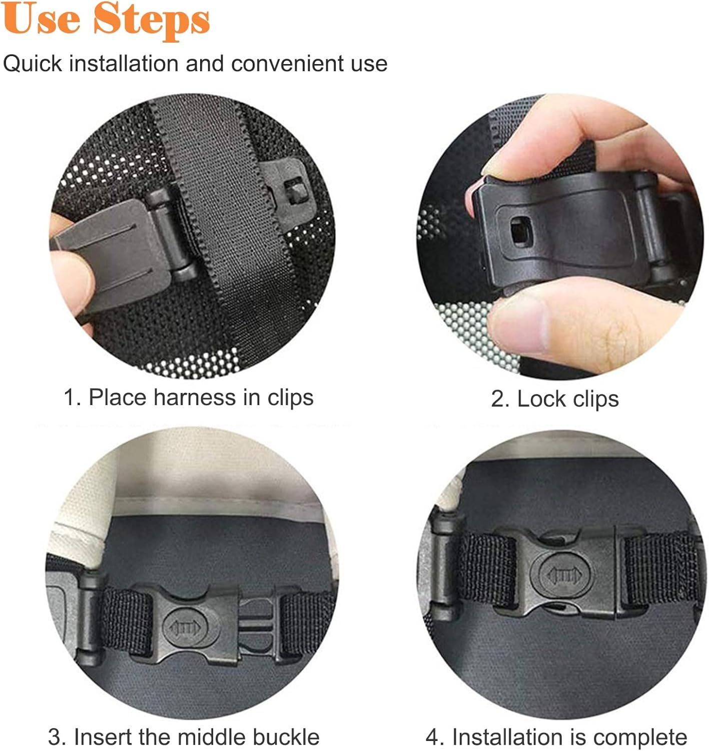 2 PCS Car Safety Seat Strap Clip, Car Seat Chest Clip Buckle, Compatible with Seat, Stroller, High Chair