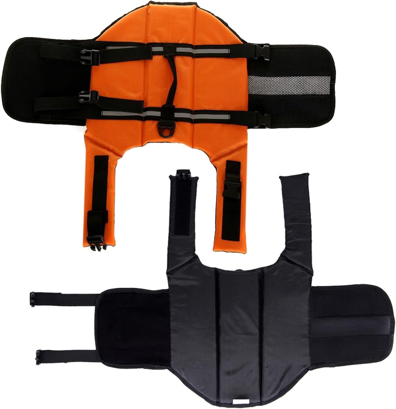 HAOCOO Dog Life Jacket Vest Saver Safety Swimsuit Preserver with Reflective Stripes/Adjustable Belt for All Size Dogs?Orange,L image number 3