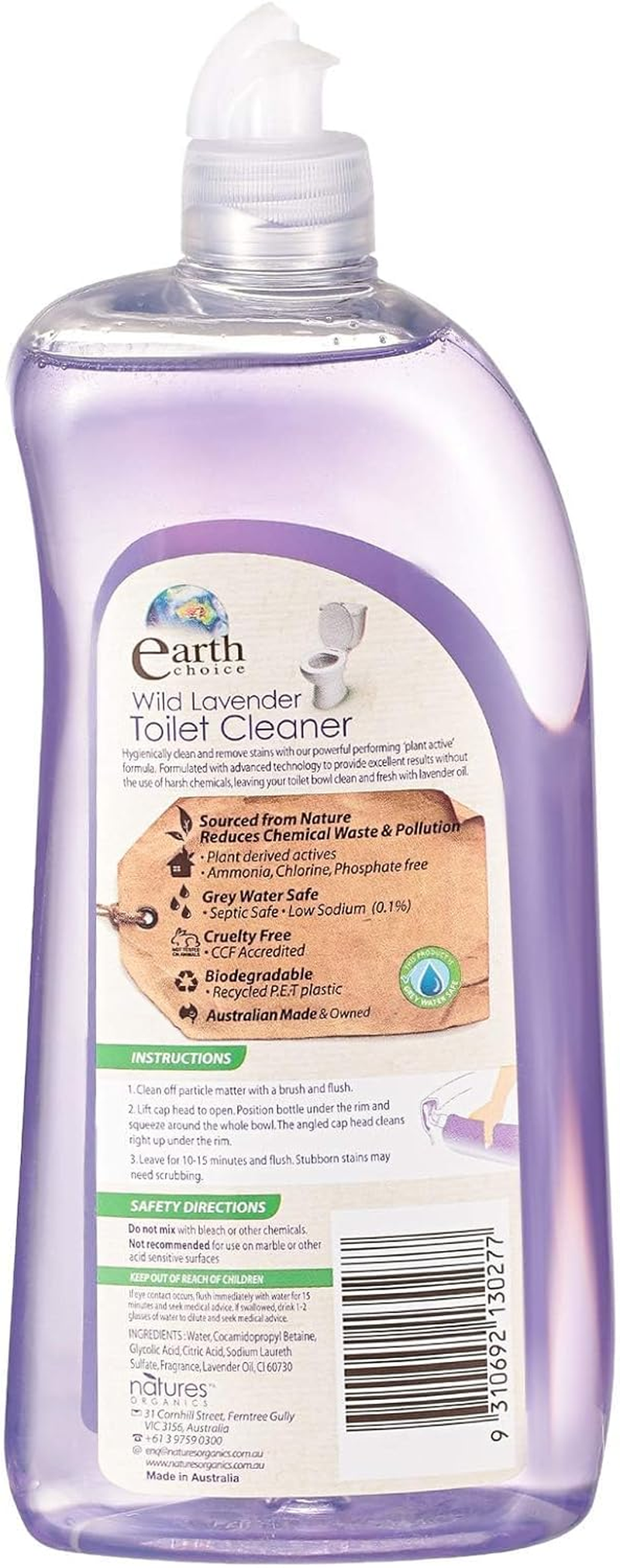 Earth Choice Lavender Toilet Cleaner Liquid 750 Ml