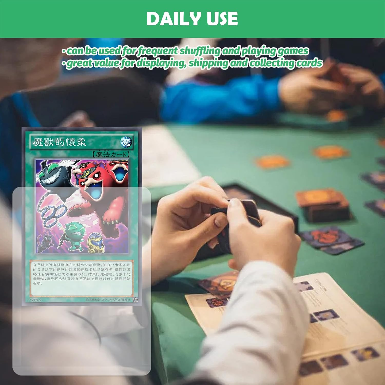 Yauhar 100Pcs 3"X4" PVC Trading Card Holder, Hard Plastic Protective Sleeves, Standard Size Clear Toploader for Sports Cards image number 5