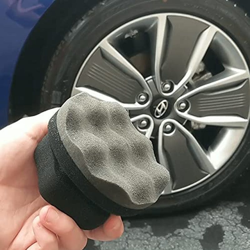 IPELY 2 Pack Large Tire Dressing Applicator Pad, Durable and Reusable Hex-Grip Tire Detailing Tool for Applying Tire Shine image number 1