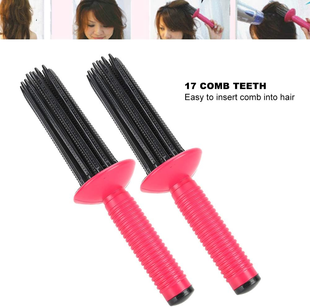 2Pcs Hair Curler, Curling Comb, Hair Fluffy Curling Roll for Curly Hair Comb anti Slip Curling Wand Hairstyling Tools Curling Wand for Women image number 3