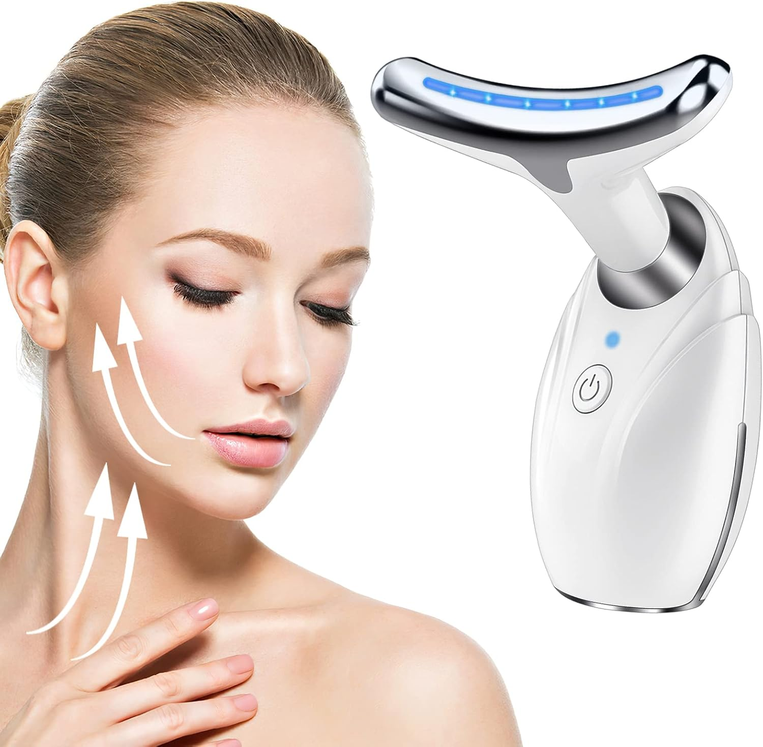 Face Massager, 3-In-1 anti Wrinkles Facial and Neck Massager, Face Sculpting Tool, Electric Face Neck Lifting Massager with 45 &plusmn;5℃ Heat & 3 Massage Modes Skin Care, Improve,Tightening and Smooth image number 3