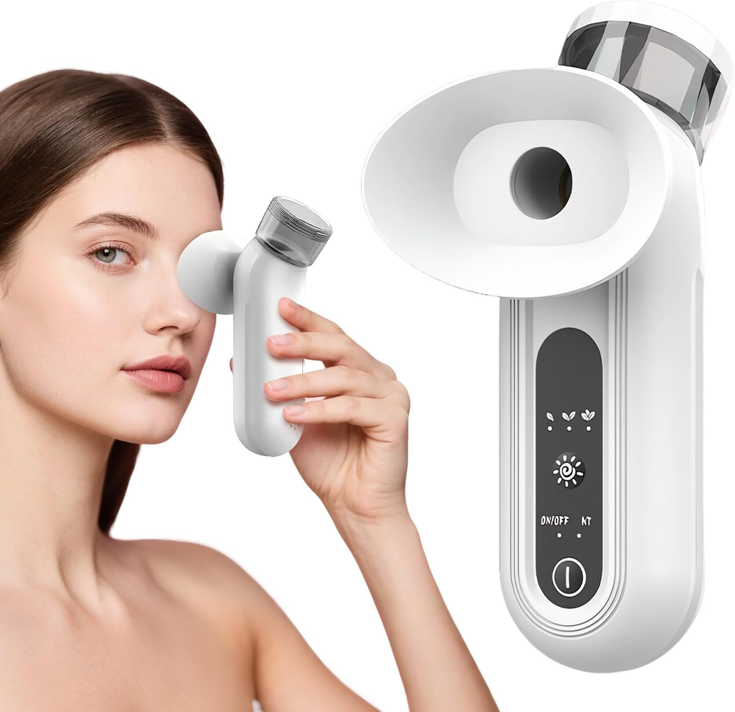 MYMULIKE Eye Steam Sprayer, Portable Steam Therapy for Dry Eyes, Personal Mini Soothing Steamer for Eye Care