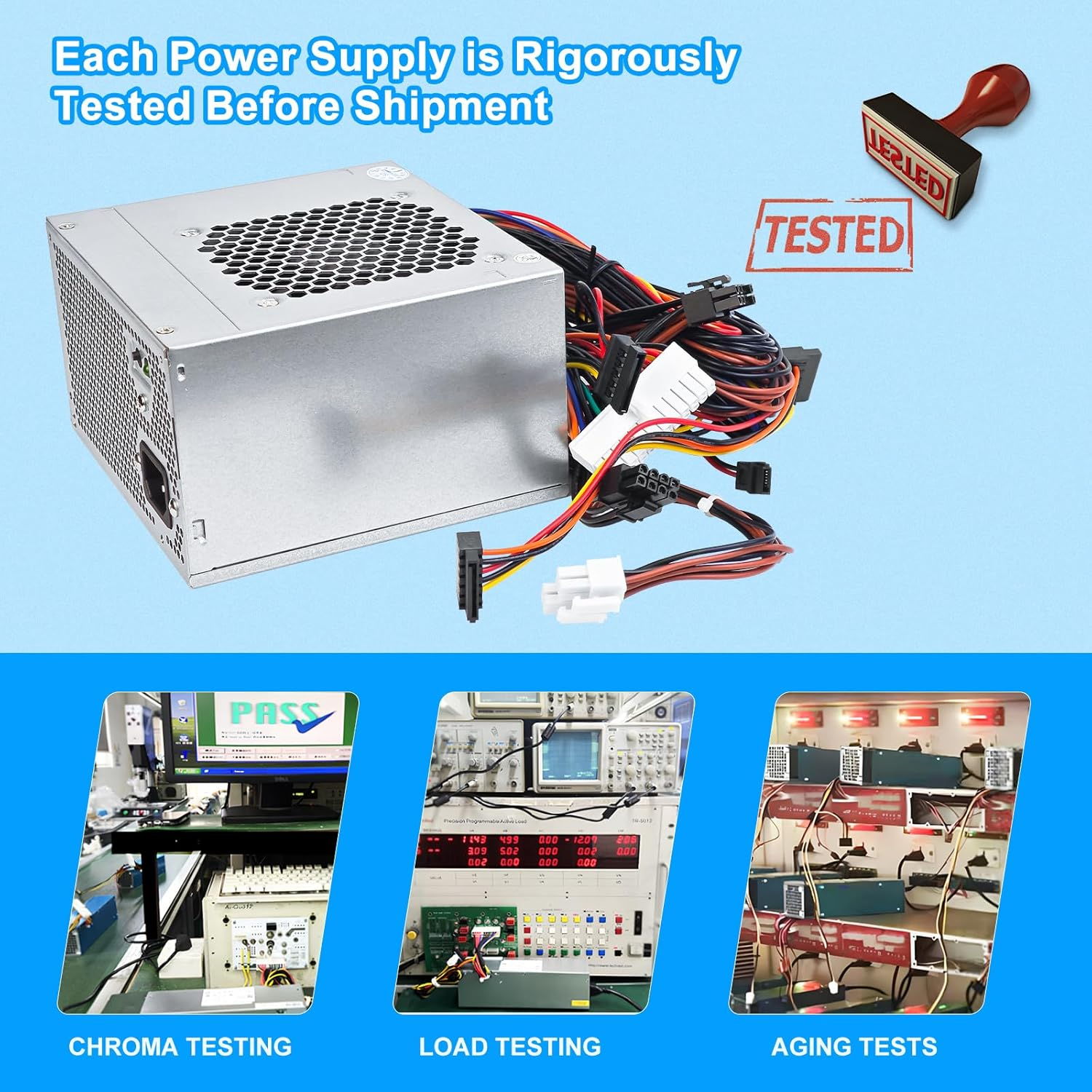 Upgraded HU460AM-01 WC1T4 D460AM-03 460W Power Supply HU460AD-01 D460AM-01 WY7XX PSU Compatible with Dell XPS 8930 8920 8910 8900 8700 8300 Alien-Ware Aurora R5 DPS-460DB-15 AC460AD-00 AC460AM-01 PSU image number 1