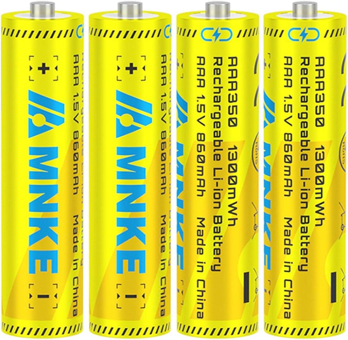 4PCS AA/AAA Rechargeable Lithium Batteries 1.5V Total 8PCS Batteries with Magnetic Charger High-Capacity 1000+ Cycles of Use Ultra-Long Lasting Time 3H Fast Charge with LED Charge Indicator