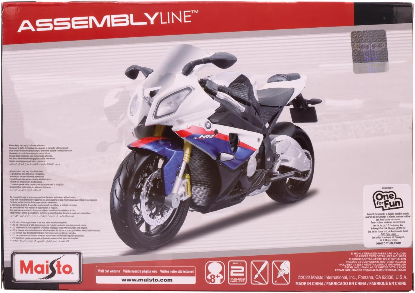 Tobar 1:12 Scale Mc BMW S1000Rr Diecast Model Bike Kit image number 4