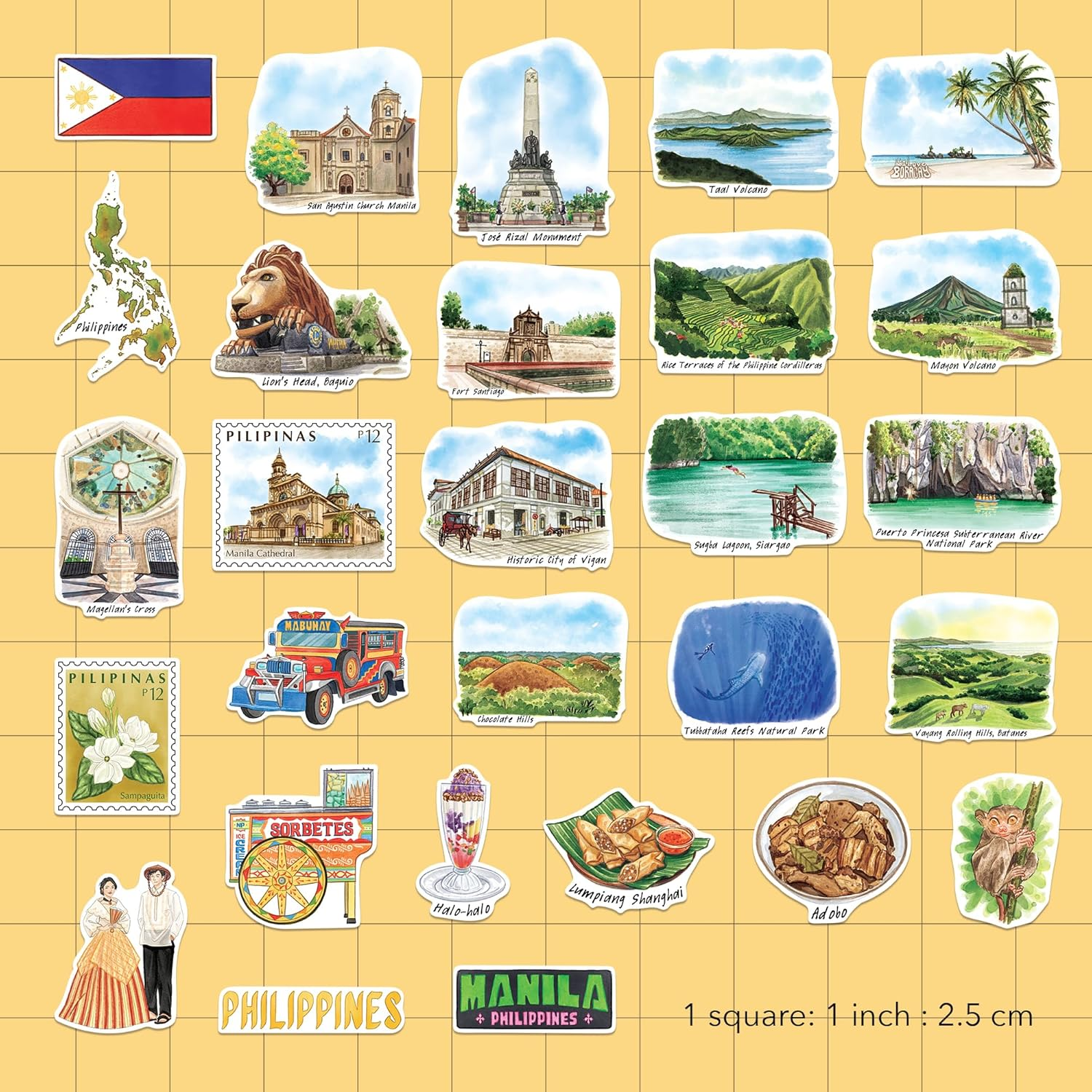 Navy Peony Philippines Travel Stickers image number 2