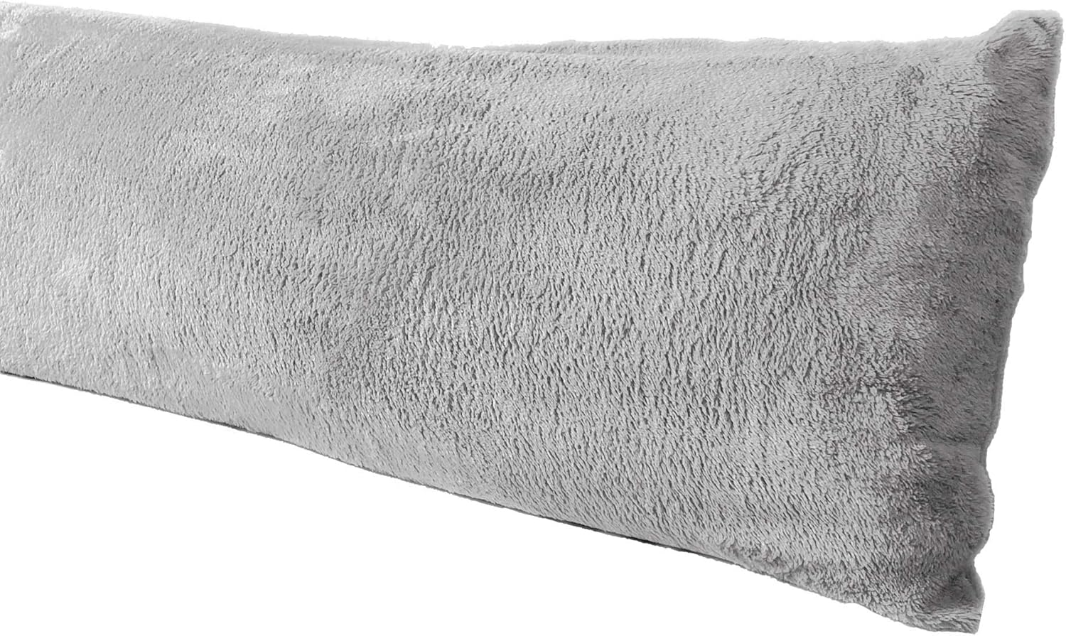 Truworth Bedding Extra Soft Body Pillow Cover, Sherpa/Microplush Material, 20X54 Inches, Zipper Closure (Bice) image number 4
