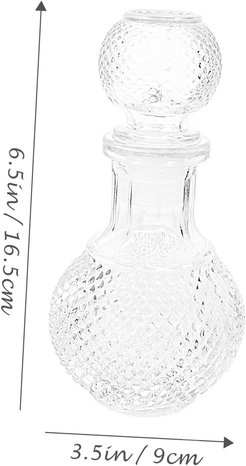 VALICLUD Creative Glass Wine Bottle and Thick for Cocktail Packaging Bottle Decorative Whiskey Decanter Wine Container Use at Home Parties image number 5