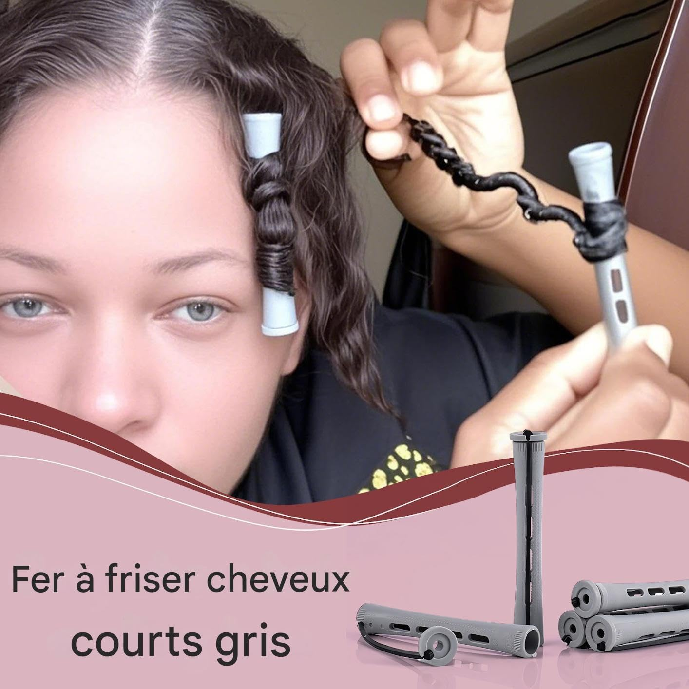 Iouyjiu Hair Curlers for Short Hair - 60 Pieces Small Curls Hair Curlers | Manual Styling Accessories for Salon Hairdressing Travel image number 3