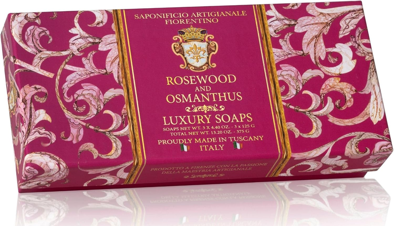Saponificio Artigianale Fiorentino Rosewood and Osmanthus Bars Soap 3X125G