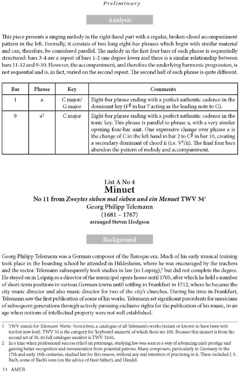 AMEB Piano Preliminary to Grade 4 Series 18 Handbook