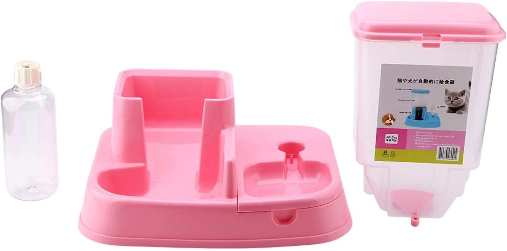 EVTSCAN Automatic Cat Feeder, Timed Cat Feeder with Desiccant Bag for Dry Food, Suitable for Small/Medium Pets (粉色) image number 5