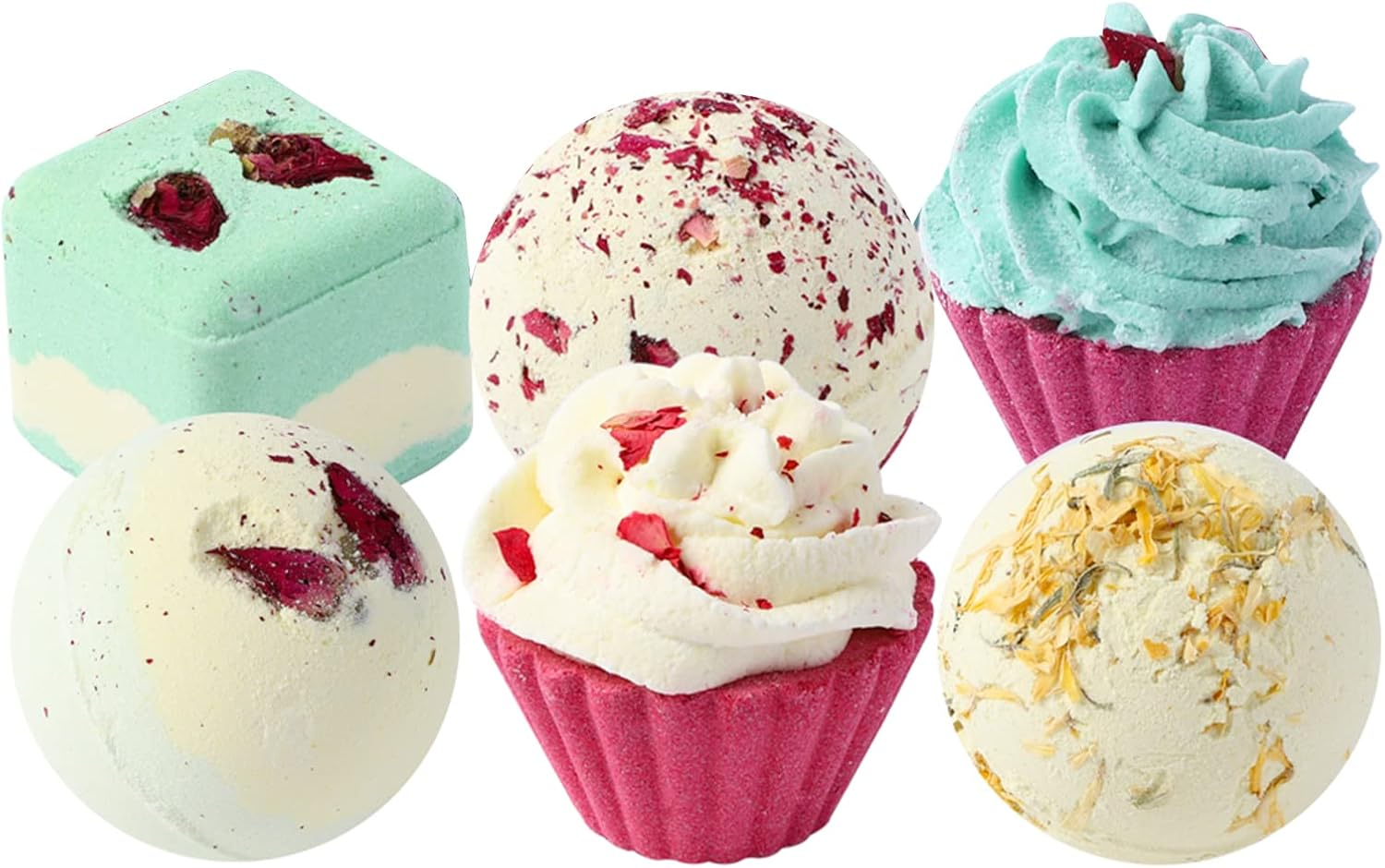 Angyang 6PCS Aromatherapy Bath Bombs Stress Relief & Relaxation Scented Shower Bath Salt Ball for Valentine'S Day/Birthday Gift image number 1