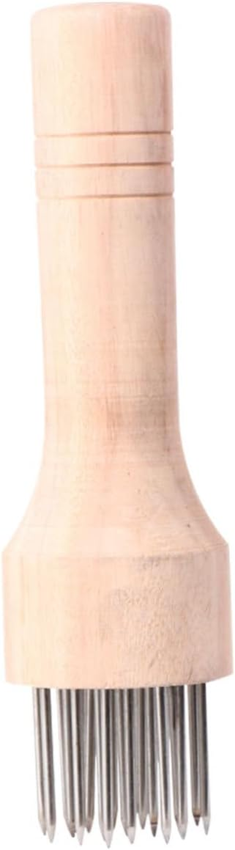 OFFSCH Meat Tenderizer with Wooden Handle Stainless Steel Needle Loosening Machine for Beef Pork Chicken Efficient Kitchen Tool for Tenderizing Meat Texture and Reducing Cooking