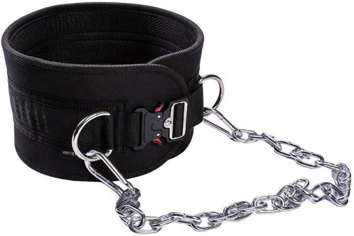 Dipping Belt with Chain for Weightlifting &ndash; Waist Support Belt for Fitness, Bodybuilding, Powerlifting, Squats, Gym Workout image number 3