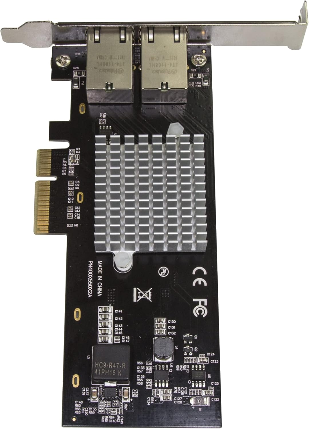Startech.Com Dual Port 10G Pcie Network Adapter Card - Intel-X550At 10GBASE-T & NBASE-T PCI Express Network Interface Adapter 10/5/2.5/1Gbe Multi Gigabit Ethernet 5 Speed NIC LAN Card (ST10GPEXNDPI) image number 4