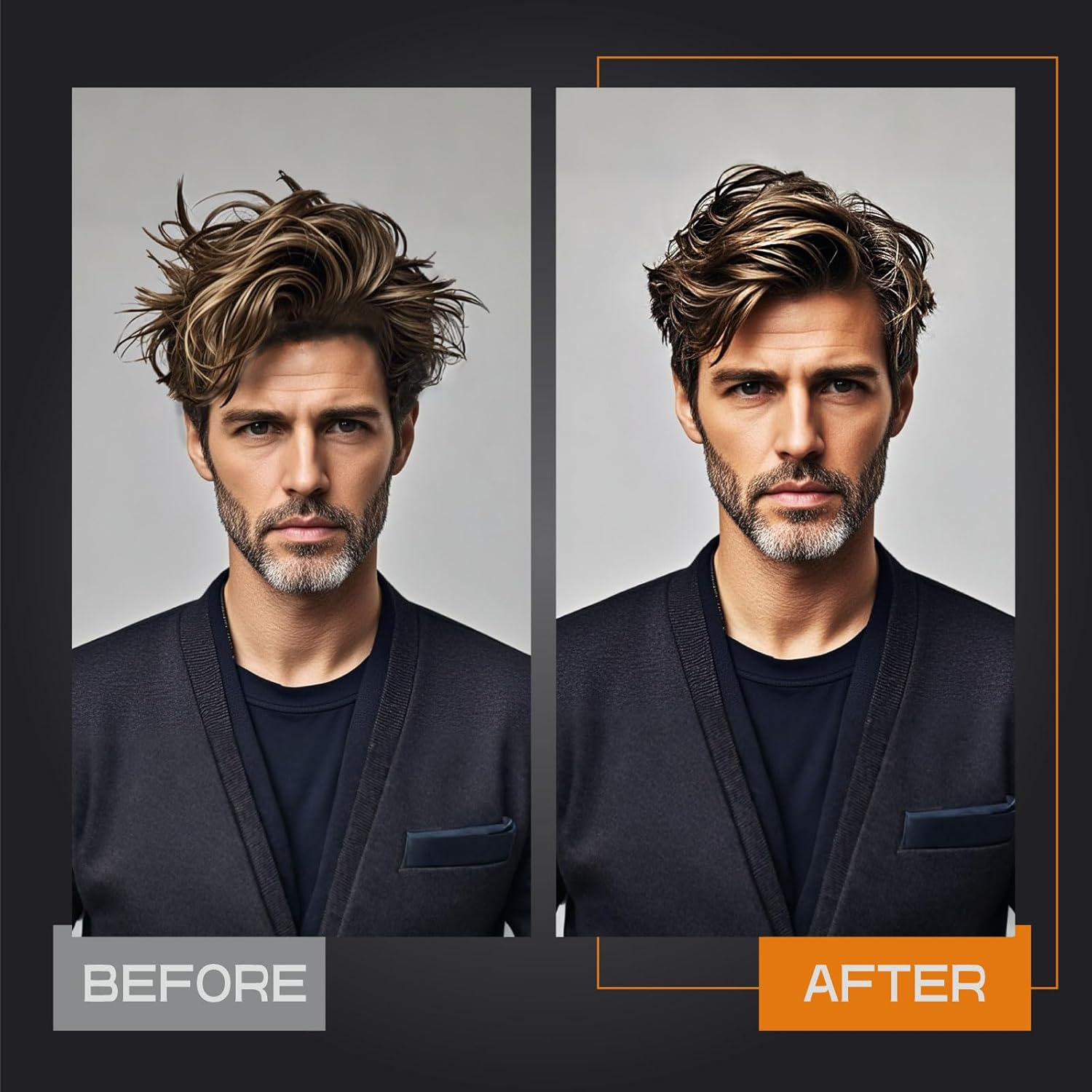 Men&rsquo;S Hair Styling Gel, Long-Lasting Moisturizing & Strong Hold & Shine with No Residue & Easy Wash - Retro Greaser & Fragrance-Free - 6.7Oz/200Ml image number 2