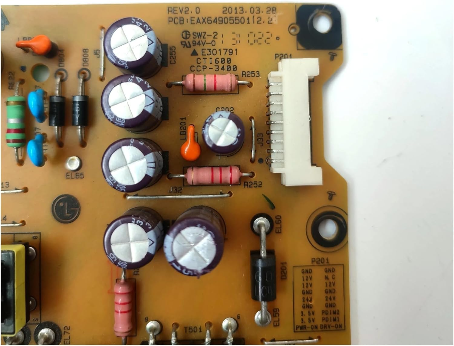 Genuine EAY62810801 EAX64905501(2.2) GP4750-13PL2 REV 2.0 Power Supply/Led Board，Compatible for LG， TV image number 4