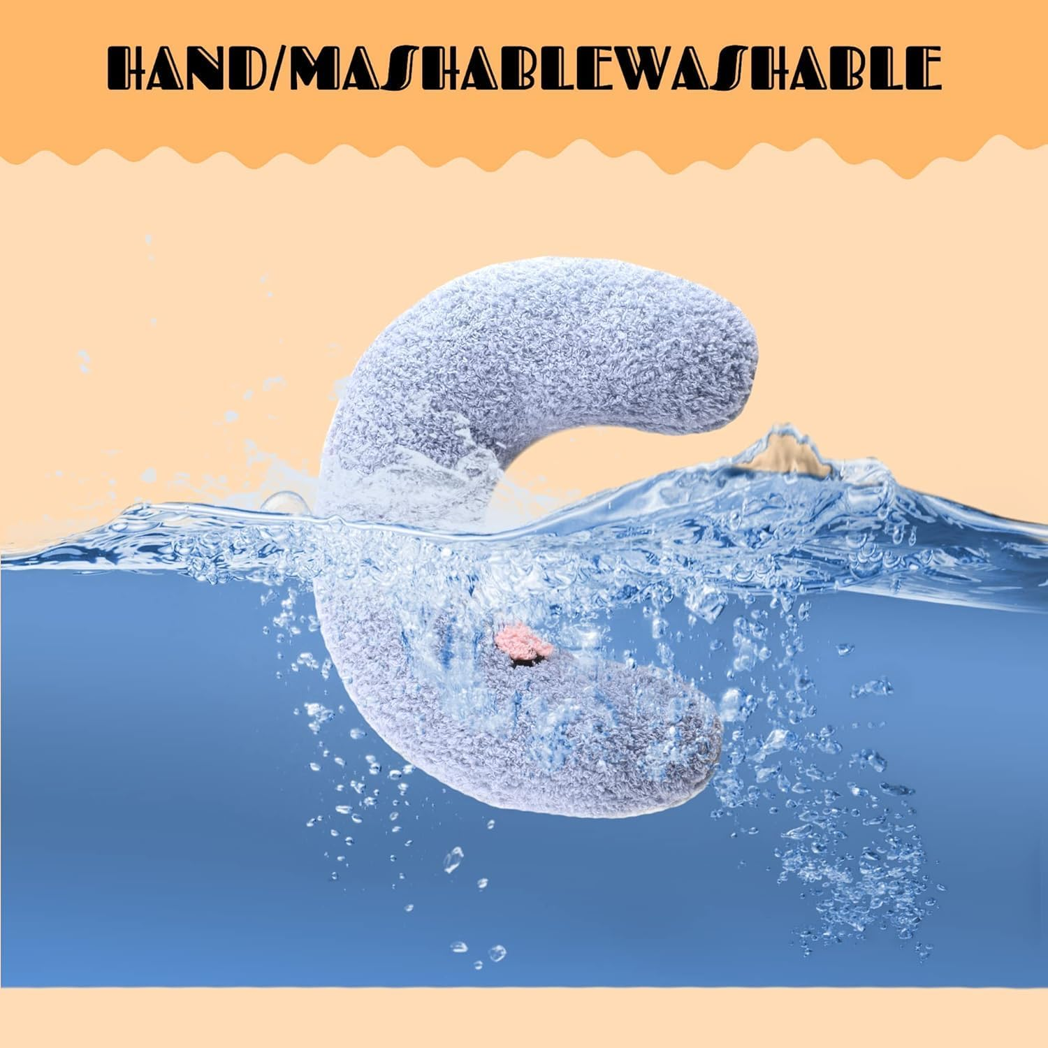 3 PCS Cat Pillows for Indoor Cat and Small Dog, Calming Dog Pillows, Half Donut Dog Cutated Calming Pillow, Cozy Bed Pillow Cute Rabbit Pillows (Yellow, Blue, Pink, One Size) image number 4