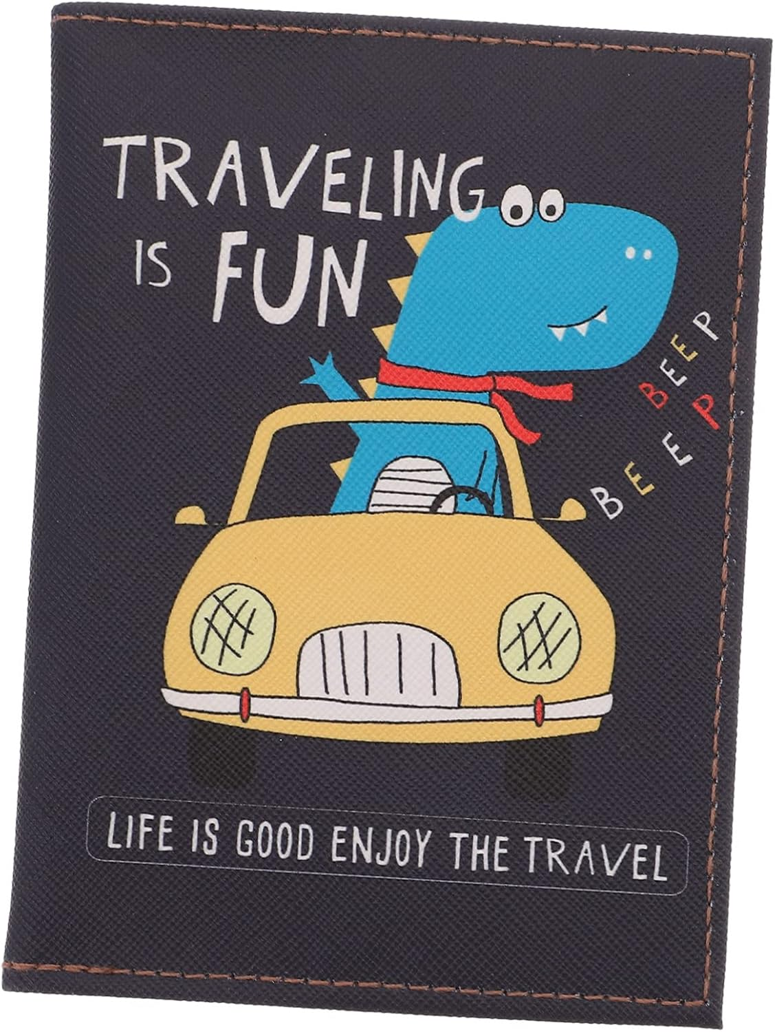 SHERCHPRY Travel Document Holder Case Cartoon Dinosaur Style Card Slots Bank Cards Pouch Pocket