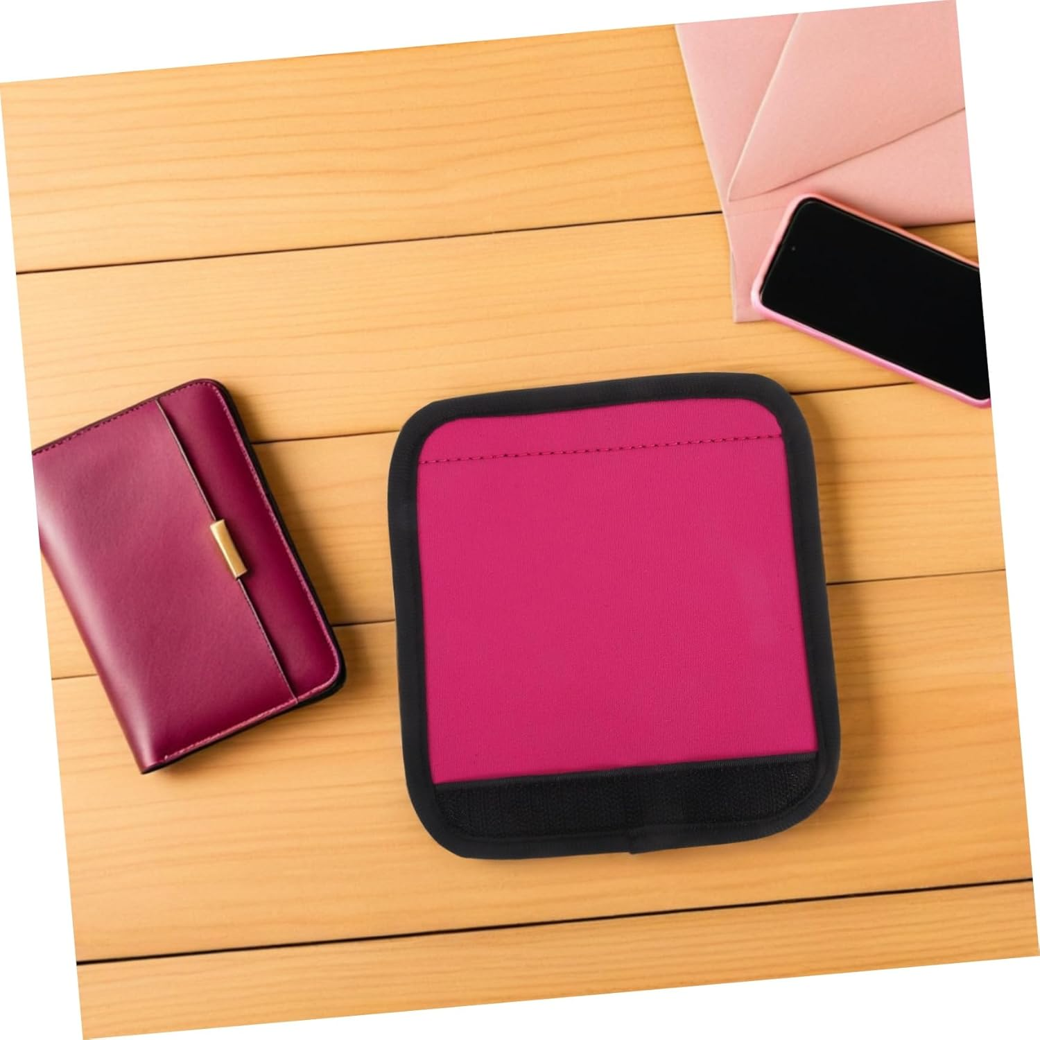FOMIYES Luggage Handle Wraps Travel Hand Protectors Suitcase Handle Saddle Pink Protective Sleeve Comfortable Grip for Suitcases