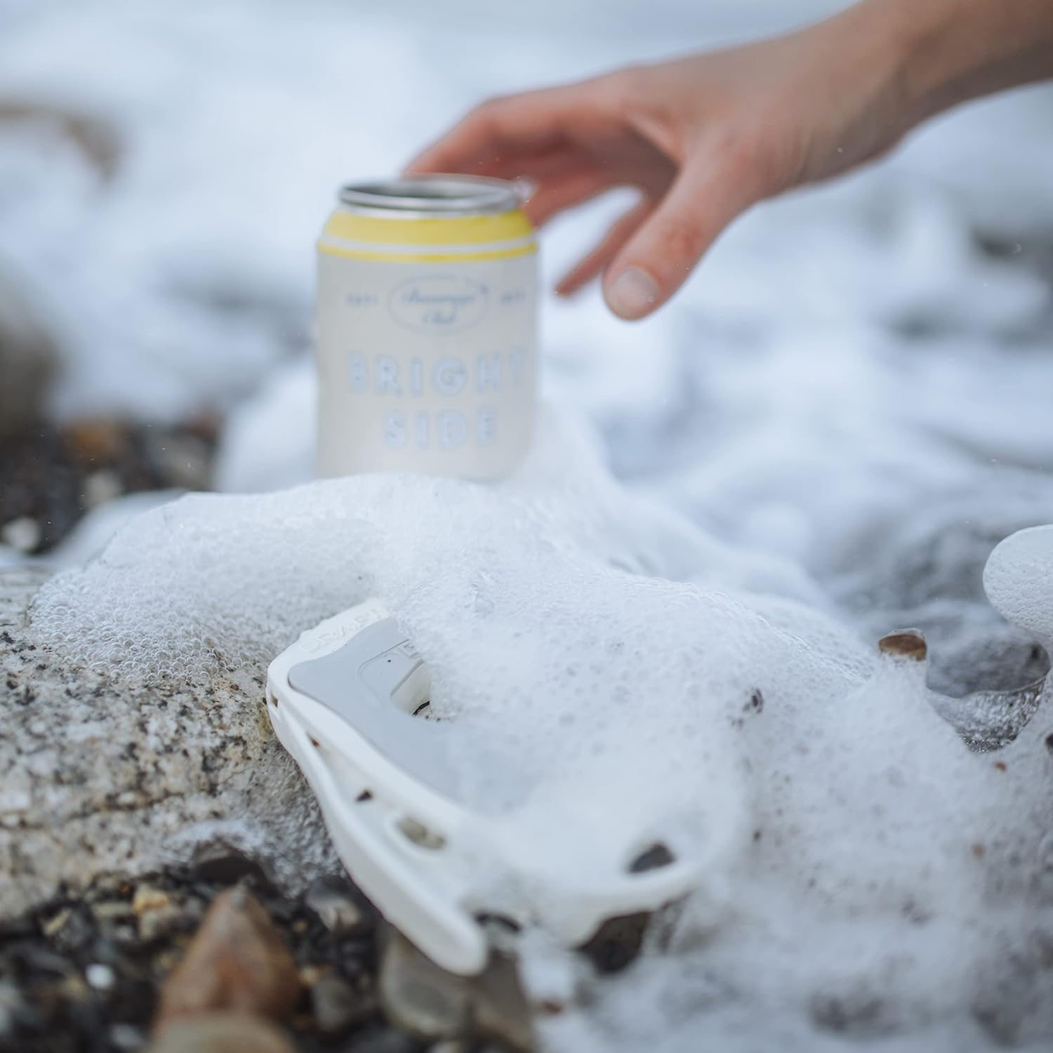 Draft Top Lift &ndash; Topless Can Opener | as Seen on Shark Tank | Perfect for Most 7.5-19.2 Oz Cans Including Mini, Skinny, and Tall Can Sizes&ndash; Enjoy Full-Flavor Beverages, Cocktails (Ghost White) image number 2