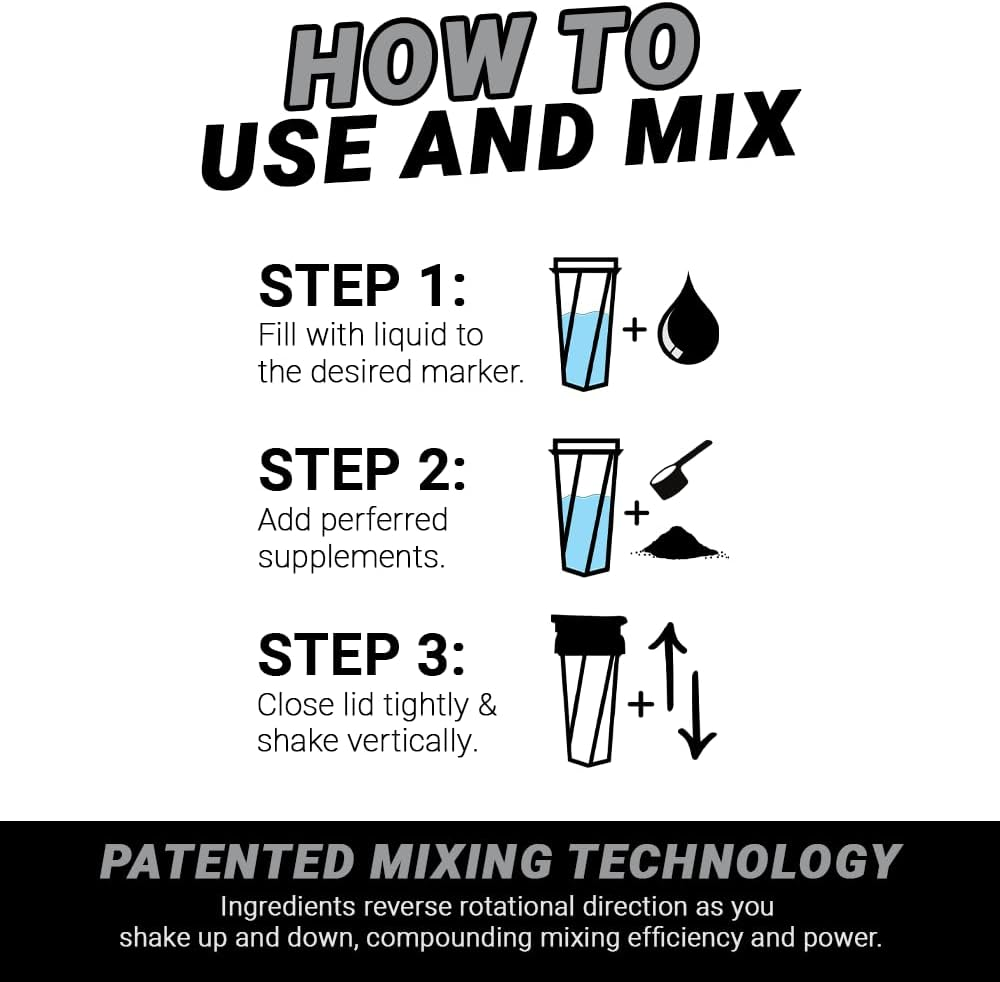 Helimix 2.0 Vortex Protein Shaker Bottle, 591 Ml (20 Oz) - Portable, Leakproof Travel Gym Bottle for Protein Shakes & Workout Smoothies - No Whisks, Clumps, & Batteries - Dishwasher Safe & BPA Free image number 3
