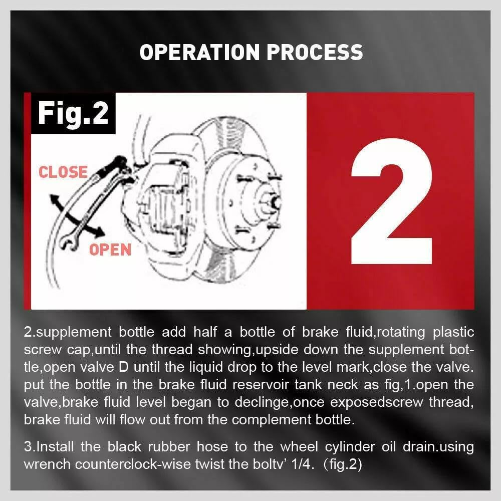 HORUSDY Pneumatic Brake Bleeder Kit &ndash; Quick & Effective Air Brake Fluid Extractor Bleeder with 87-174 PSI Requirement, Includes 4 Adapters image number 1