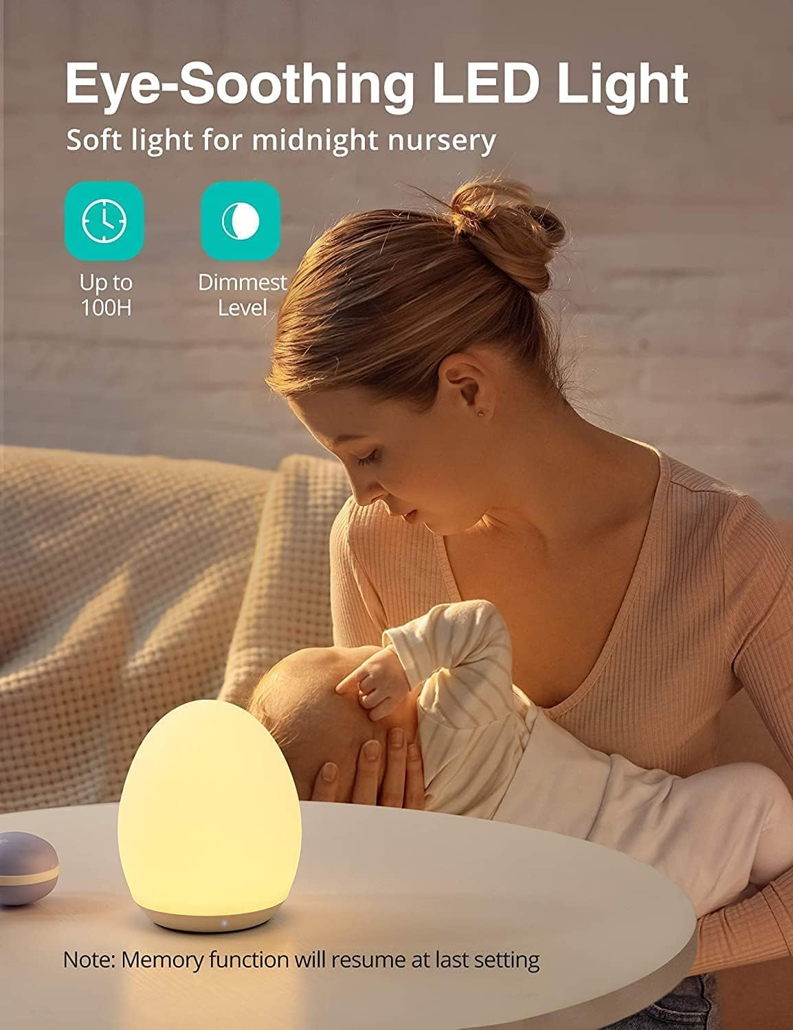 VT- Night Light with Nebula, Compatible with Google Assistant, RGB Dimmable, Timing, for Kids Bedroom Party Decor (Egg)