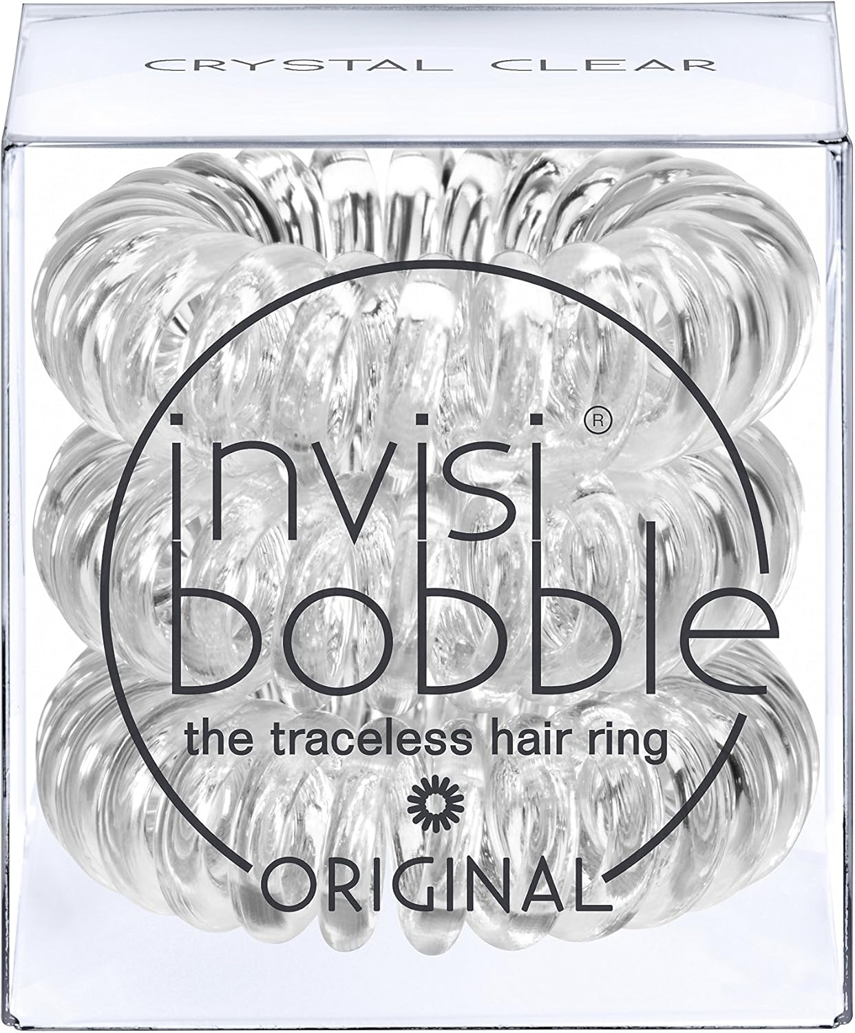 Invisibobble Original Hair Bobbles Crystal Clear Pack of 3 image number 1