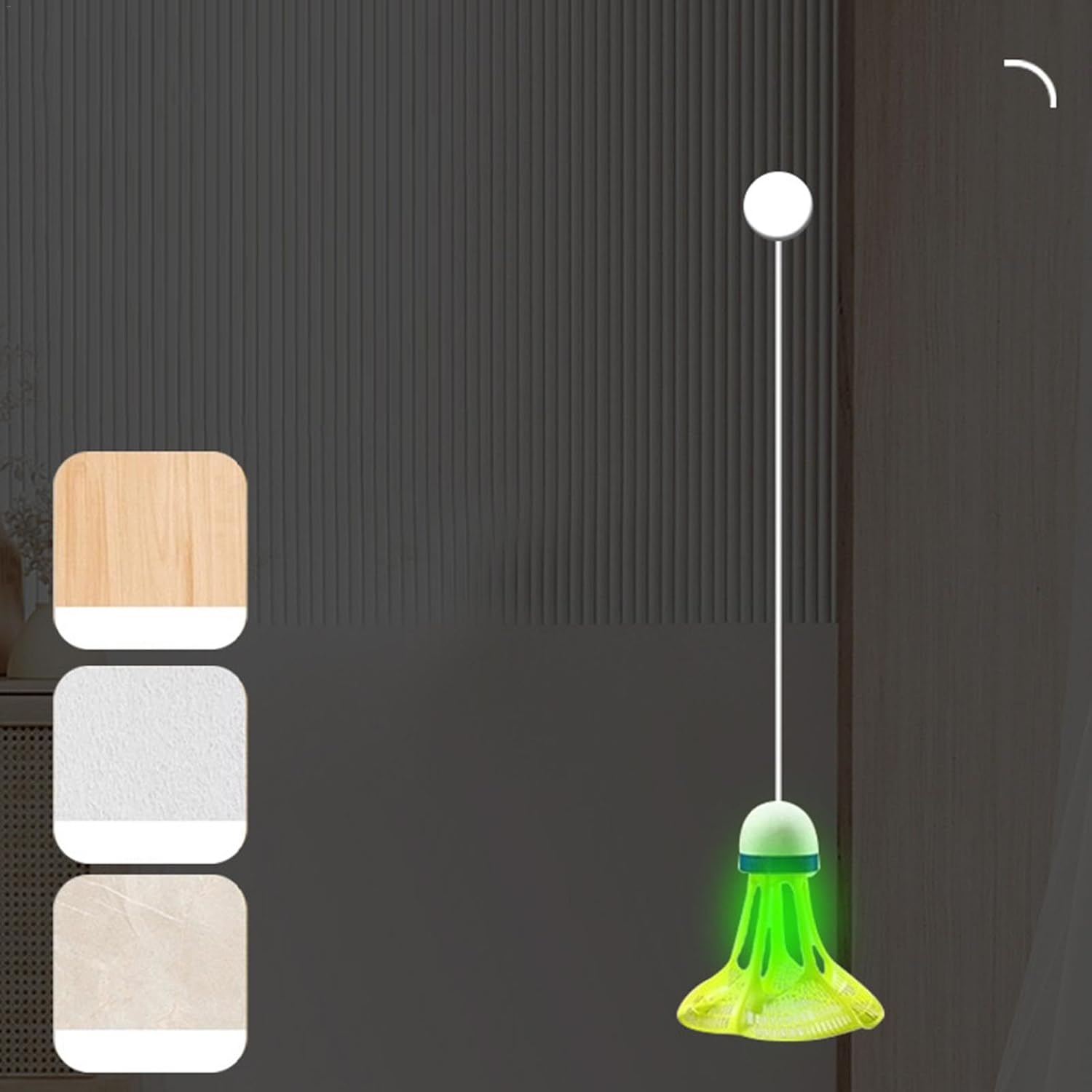 Badminton Training Equipment - Nylon Solo Badminton Equipment Training | High Elasticity Badminton Selff Training Tool, Excellent Quality Badminton Rebounder for Solo Rebound Practice image number 2