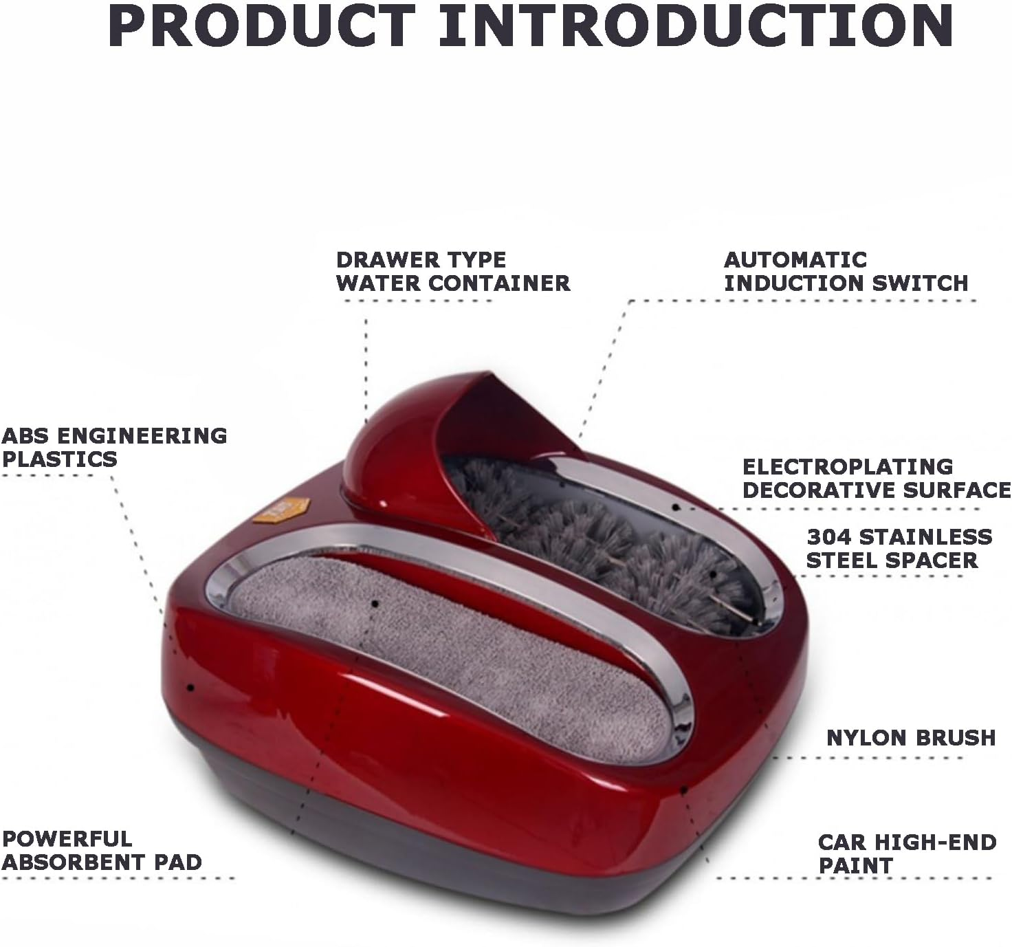 Sole Cleaning Machine, Smart Shoes Sole Cleaner, Fully Automatic Shoe Sole Cleaning Machine, No Shoe Covers Required Household Shoes Cleaning Equipment, Intelligent Automatic Induction Shoe Cleaner image number 2