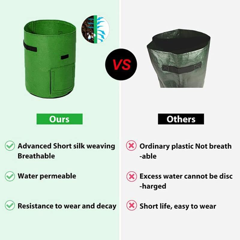 AIMALL 7/10 Gallon Potato Grow Planter Container Bag Pouch Root Plant Growing Pot Side Window - Root Vegetable Growing Pouch for Garden & Patio image number 6