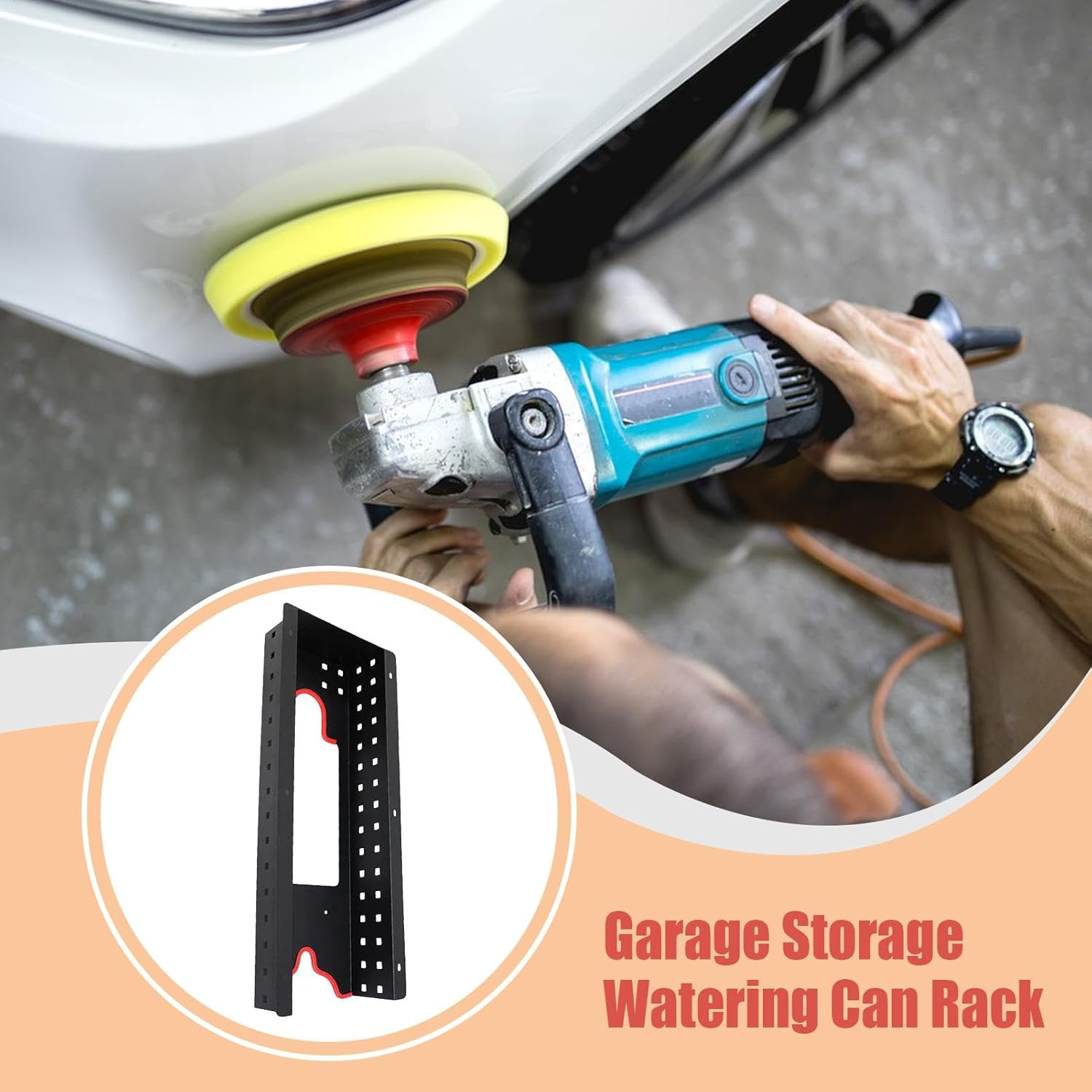 Spray Bottle Storage Rack, Spray Bottle Holder Wall Mount Car Detail - Aerosol Can Holder, Multifunctional Hangable Auto Cleaning Tool Hook for Beauty Shop Accessories Display image number 4