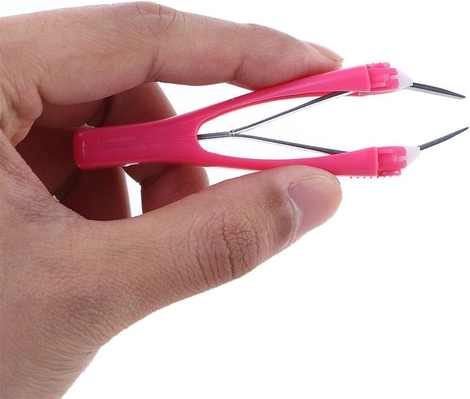 2Pcs Professional Eyebrow Tweezers Automatically Retractable Stainless Steel Slant Tip Hair Removal Eyebrow Tweezer Makeup Tool image number 4