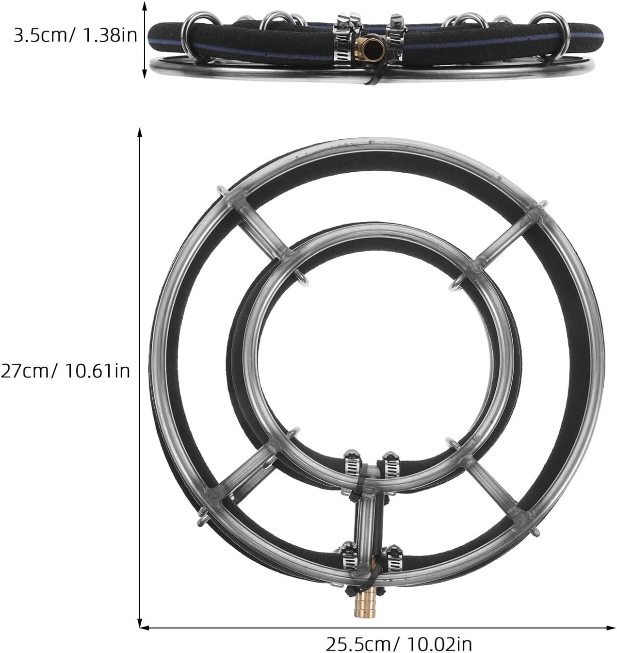 ANDRESLAD Nano Bubble Aquarium Air Stone round Air Bubble Diffuser Ring for Fish Tank and High Efficiency Oxygenation with Uniform Aeration Quiet Operation for Aquatic Health image number 5