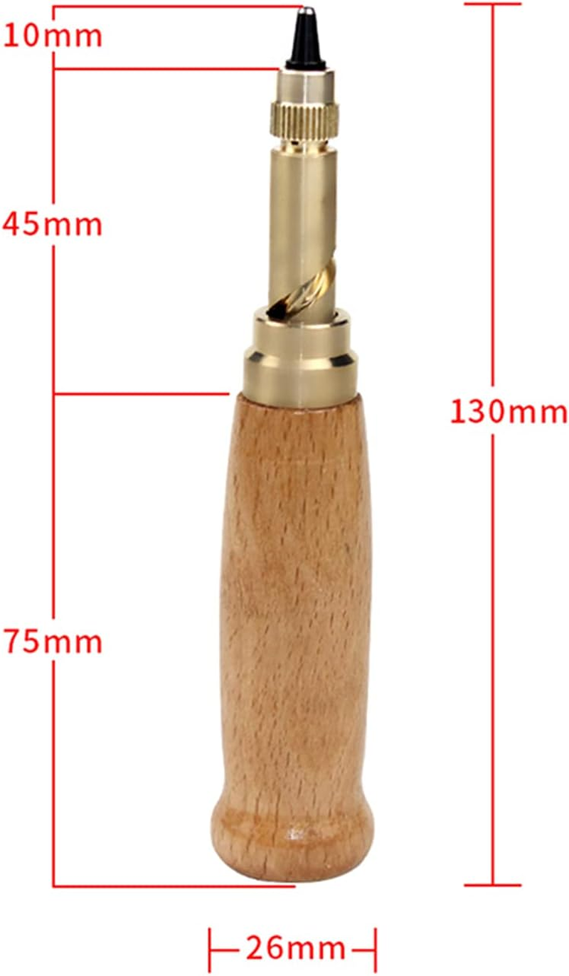 Supkeyer Adjustable Screw Hole Punch Auto Leather Tool Bookbinding Drill Tool,Paper Punch,Craft Punches, 6 Tips Sizes 1.5Mm 2Mm 2.5Mm 3Mm 3.5M 4Mm image number 1