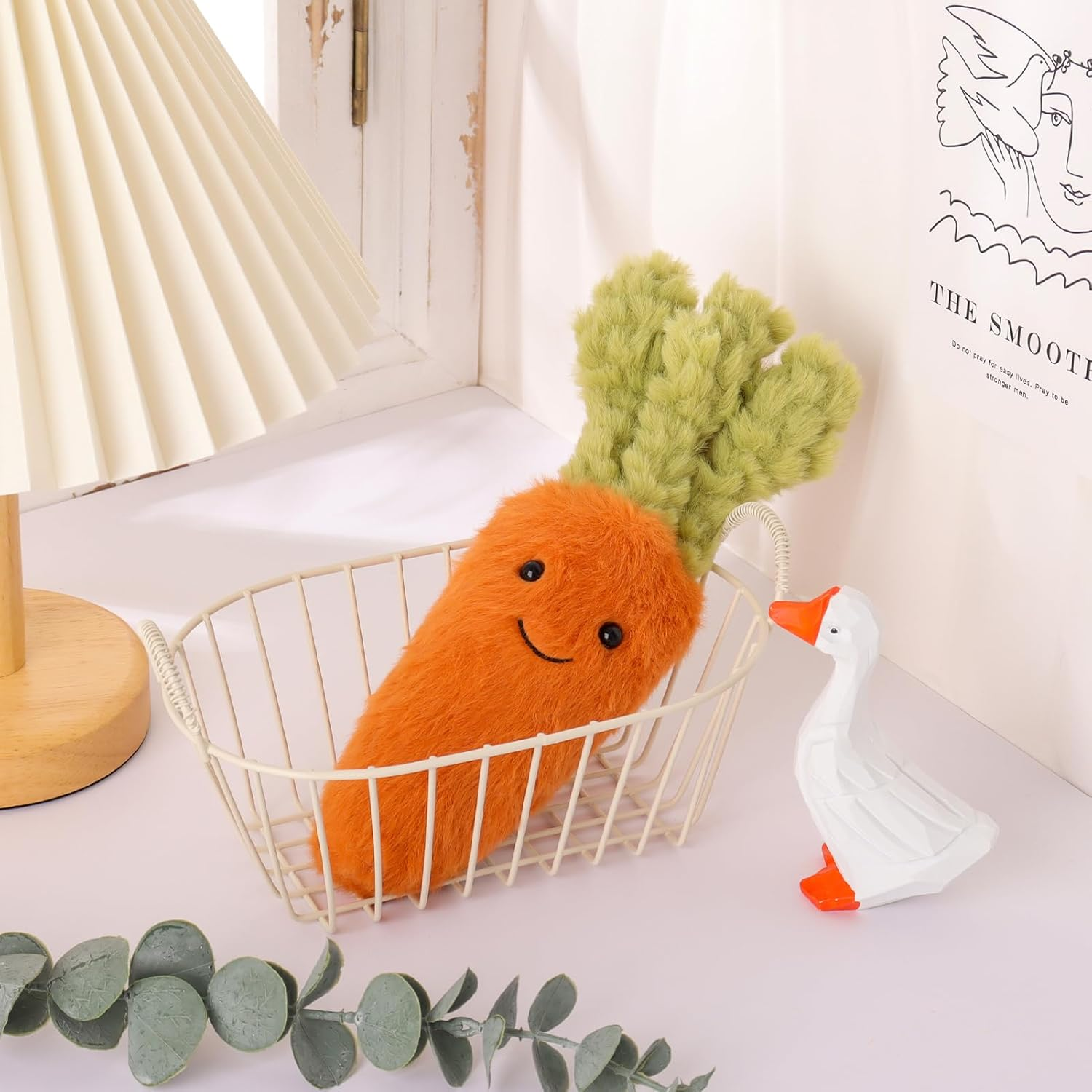 Apricot Lamb Toys Plush Green and Orange Naive Carrot Stuffed Vegetable Soft Cuddly Perfect for Kids 8.7 Inches image number 1