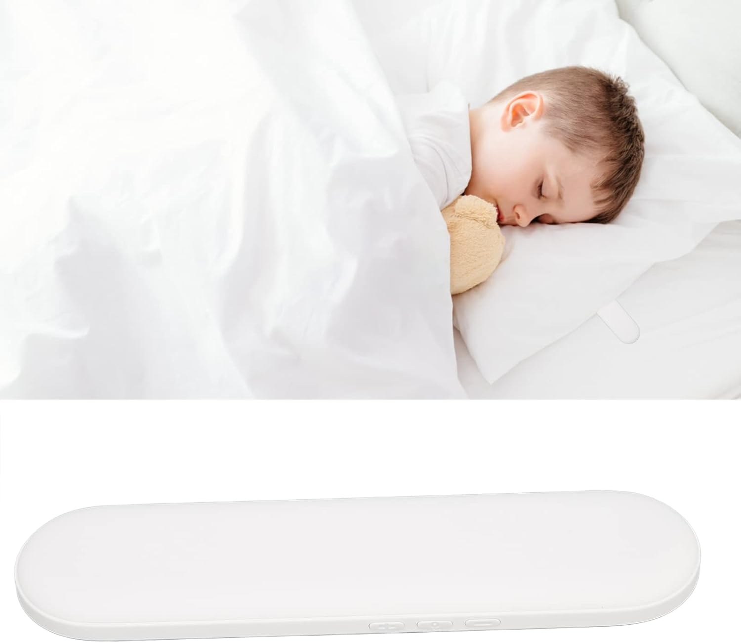 Bluetooth Pillow Speaker, Wireless Bone Conduction Pillow Speaker with Stereo Bass for Deep Sleeping, Mini Portable Sleep Aid Sound with Volume Control Timer Function (White) image number 1