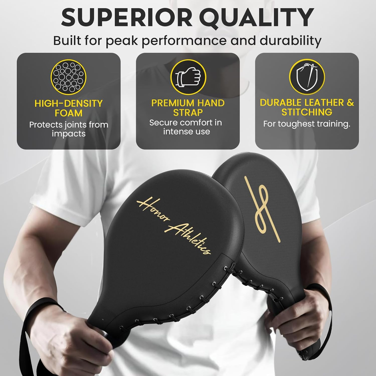 Honor Athletics Professional Boxing and MMA Punching Paddles (Pair) image number 2