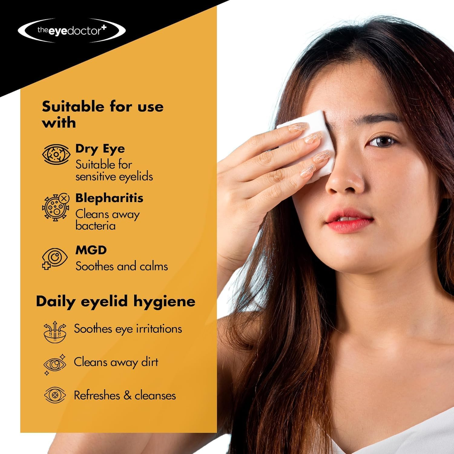 The Eye Doctor Eyelid Wipes - 40 Single-Use Lids for Sensitive Eyes - Detergent & Preservative Free image number 4