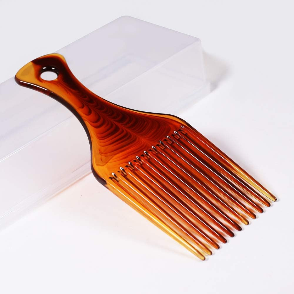 Hair Pick Comb, Curly Afro Hairdressing Comb, Wide Tooth Comb, Anti-Detangling Comb image number 4