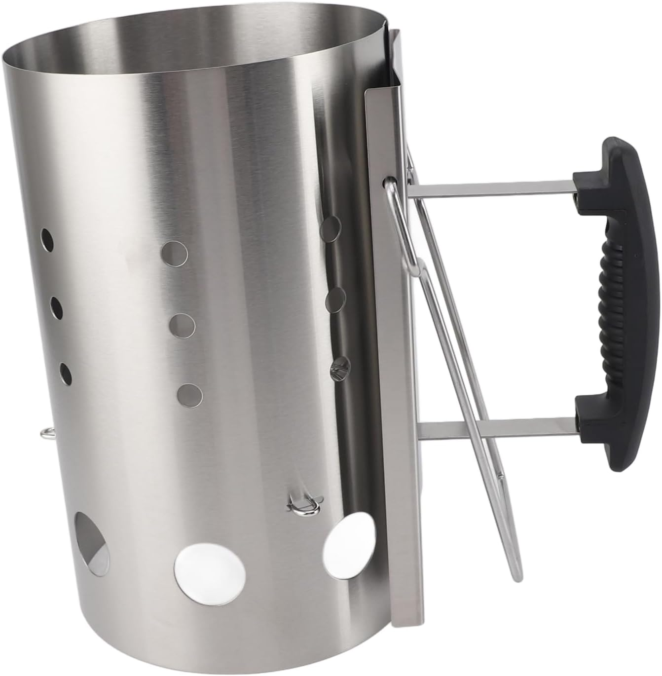 Chimney Starter, Stainless Steel Heavy Duty Charcoal Chimney Starter Portable BBQ Grill Fire Starter Sturdy and Easy to Use BBQ Rapid Fire Starter Tool for Grills Outdoor Camping image number 6