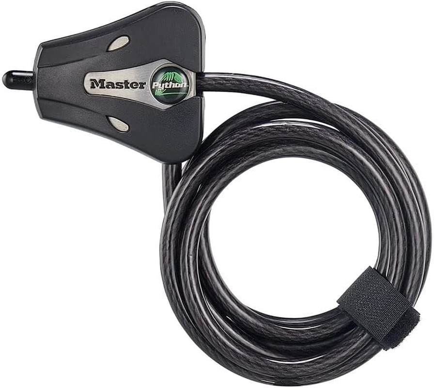 Master Lock 8418D Python Adjustable Locking Cable, 6-Foot, 5/16-Inch Diameter, Black image number 2