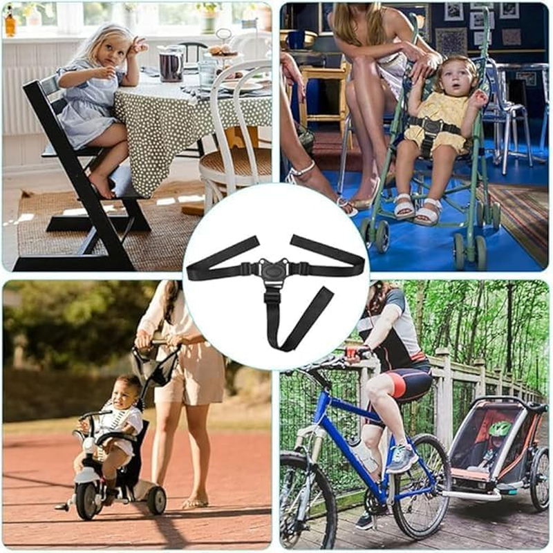 Adjustable 3 Point Harness High Chair Strap, 1Pc 3 Point Harness Seat Belt High Chair Strap, Adjustable 3 Point Harness High Chair Straps Seat Belt image number 2